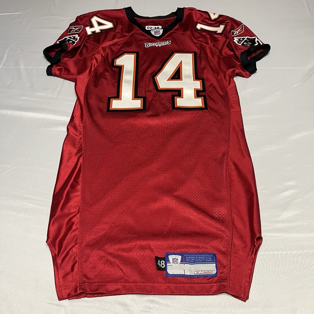Brad Johnson Game Issued Reebok NFL Tampa Bay Buccaneers Jersey Size 48